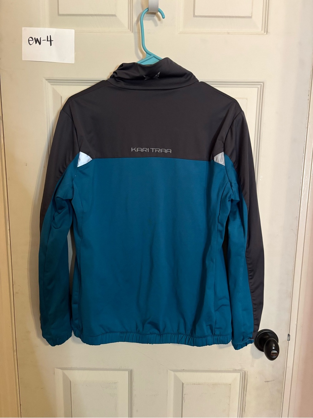Kari Traa Teal, Light Blue & Orange Girls' Quilted Puffer Jacket - Picture 4 of 4